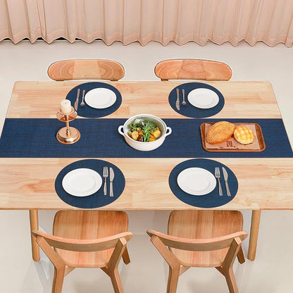 Table Runner 55 Inches Long, Vinyl Woven Heatproof Table Runners | Washable - Image 8