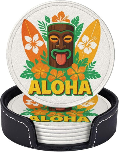 6 Pcs Leather Coasters for Drinks - Image 2