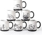 AmorArc Large Coffee Mugs Set of 6, 18oz Ceramic Coffee Cups by AmorArc