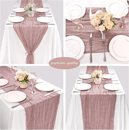 12 Pack 13Ft Cheesecloth Table Runner 35x157 Inch Boho Gauze Cheese Cloth Long - Image 5