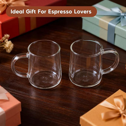 Glass Espresso Cups Set of 2, 3 oz Clear Espresso Shots Cup - Image 6