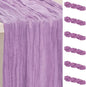 6 Pack Lilac Cheesecloth Table Runner 35x120 Inch 10Ft Rustic Gauze Cheese by SuBleer