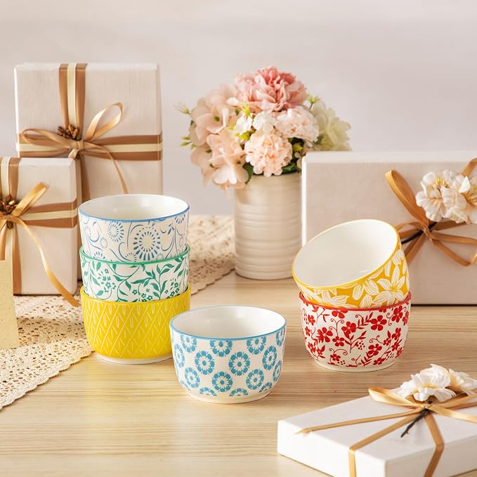 vancasso Selene 8 Oz Porcelain Ramekins Set of 6 - Image 4
