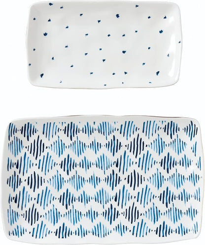 Lenox Blue Bay 2-Piece Nesting Platter Set by Lenox