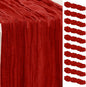 10 Pack Burgundy Cheesecloth Table Runner 35x120 Inch 10Ft Rustic Gauze Cheese by SuBleer