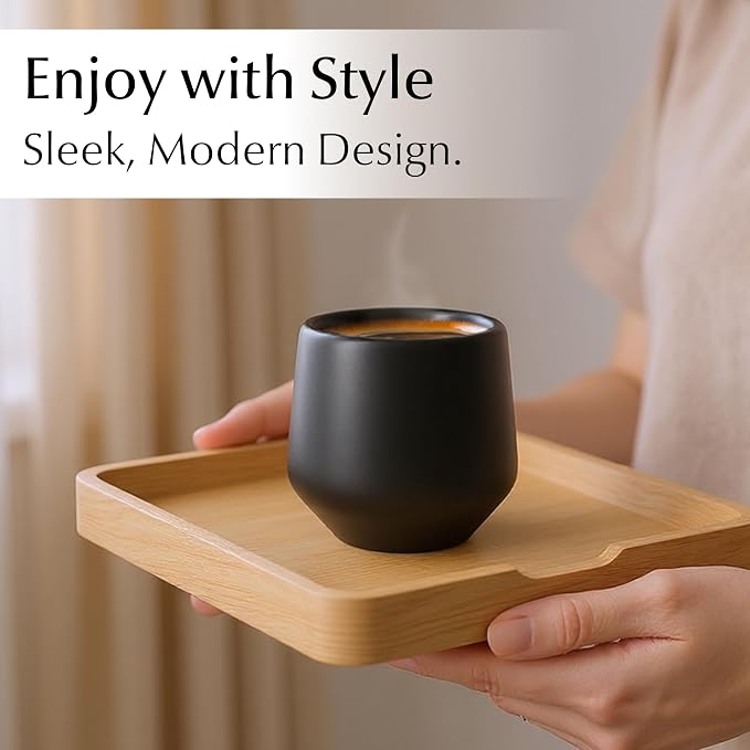 MIAMIO - Espresso Cups Set of 4 / Mug Set, Ceramic - Luxe | Ceramic espresso - Image 2