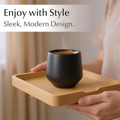 MIAMIO - Espresso Cups Set of 4 / Mug Set, Ceramic - Luxe | Ceramic espresso - Image 2