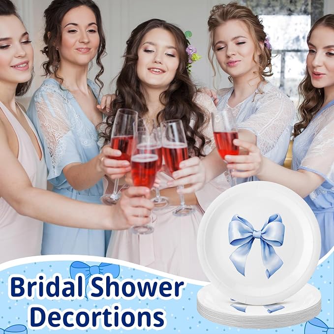 Sieral 144 Pcs Blue Bow Party Supplies Coquette Cute Supplies Bachelorette - Image 6