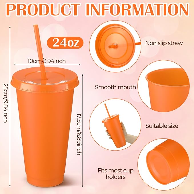 Honeydak 60 Pack Tumbler with Straw and Lid Bulk Cups - Image 3