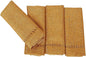 Grelucgo Set of 4 Handcrafted Solid Mustard Gold Color Dinner Napkins, by Grelucgo