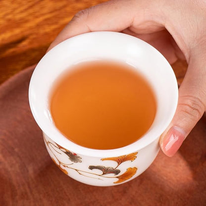KAMMAK Ceramic Tea Cups Set of 2, 3.9 oz, Vintage Small Teacups, 742N | Hand - Image 5