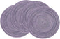 SHACOS Round Placemats Set of 4 Round Table Placemats Braided Cotton Place Mats by SHACOS