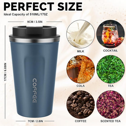 MOMSIV 17oz Travel Coffee Mug, Insulated Coffee Cup - Image 2