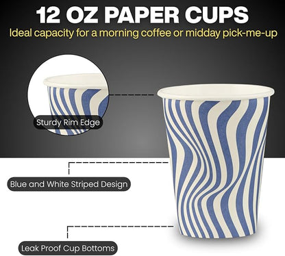 Disposable Coffee Cups, To Go Paper Hot Cups, Cocoa - Image 5