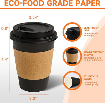 METAPRINT 500 Pack 12 oz Disposable Coffee Cups - Image 2