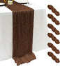 6Pack Brown Cheesecloth Table Runner 17x108 inch Sheer Brown Table Runners | by Seveups