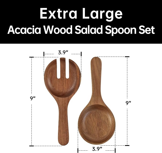 KITEISCAT Extra Large Elegant Ceramic Oval Salad Bowl Set - Image 3