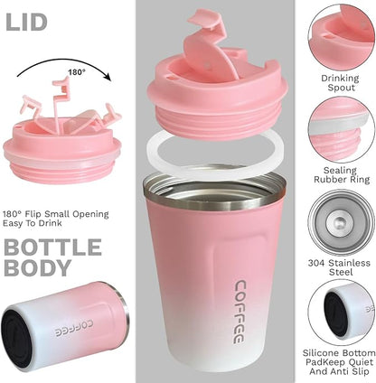 Insulated Travel Coffee Mug, Stainless Steel Coffee Cup - Image 2