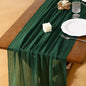 Cheesecloth Table Runner Summer Boho Wedding Shower Party Home Decor | Emerald by Socomi