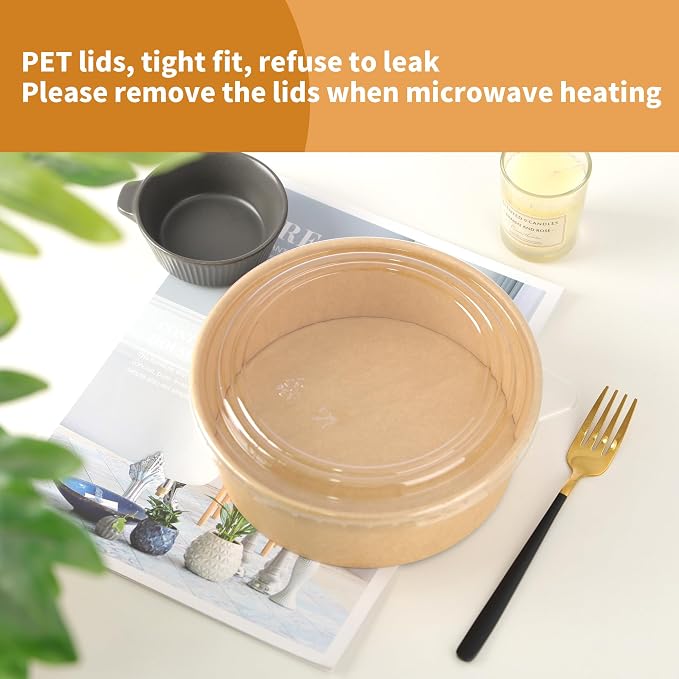 100 Pack 38 oz Disposable Bowls - Image 4