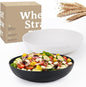 Wheat Straw Salad Bowls, 65oz Unbreakable Wide and Shallow Dinner Bowls Set of 2 by WROVA