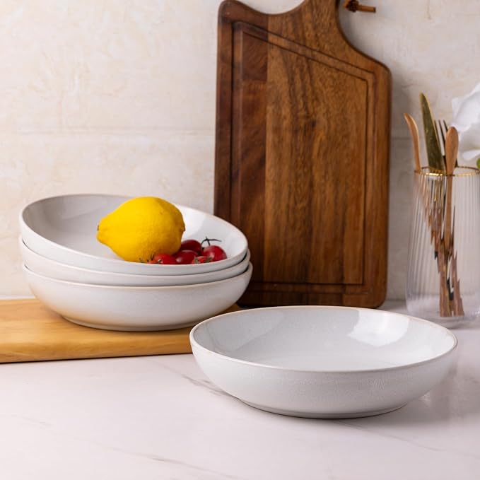 AmorArc 8.5'' Large Ceramic Pasta Bowls, 36oz Stoneware Pasta Serving Bowls Set - Image 7