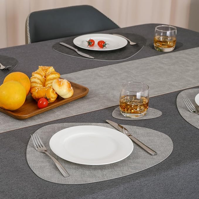 Faux Leather Placemats Set of 6, Dual Sided - Image 7