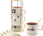 Stackable Coffee Mug Sets of 4 by MOCERAKAI