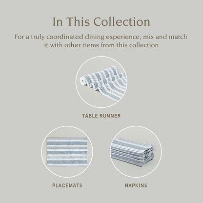 Over&Back 18x108 Woven Striped Table Runner - Image 4