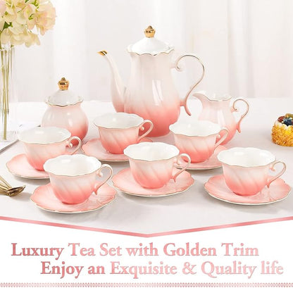 DUJUST 22 pcs Porcelain Tea Set - Image 2