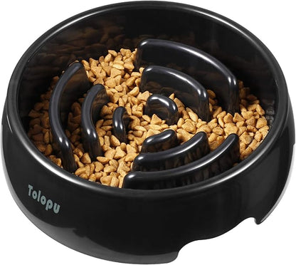 Large Slow Feeder Dog Bowls, Hold 8 Cups, Stop Bloat Bowl Anti-Choking by Tolopu
