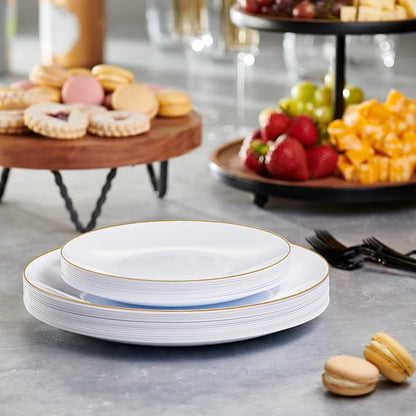 PLASTICPRO 32 Piece Combo Plates Set includes 16-7'' inch Plate & 16-10'' - Image 4