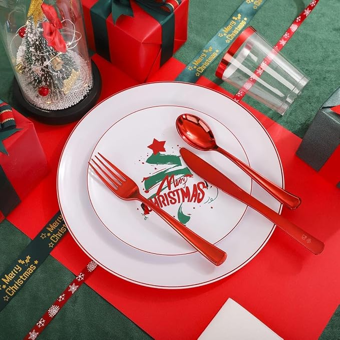 175pcs Christmas Plates Dinnerware - Image 6