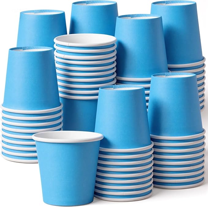 100 Pcs Mini Coffee Cups Brown Culture Cup 2oz Disposable Bathroom Cups Paper by Unknown
