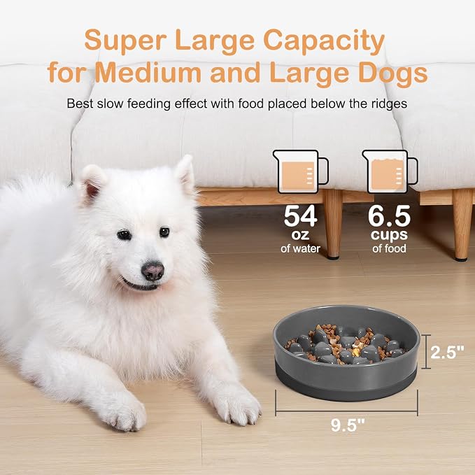 Sted Ceramic Slow Feeder Dog Bowls - Image 5