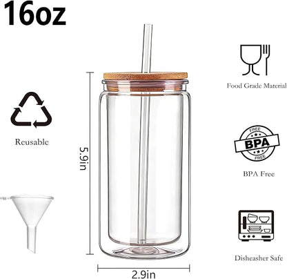 6 Pack Snow Globe Tumbler, Double Wall Plastic Reusable Cups - Image 2