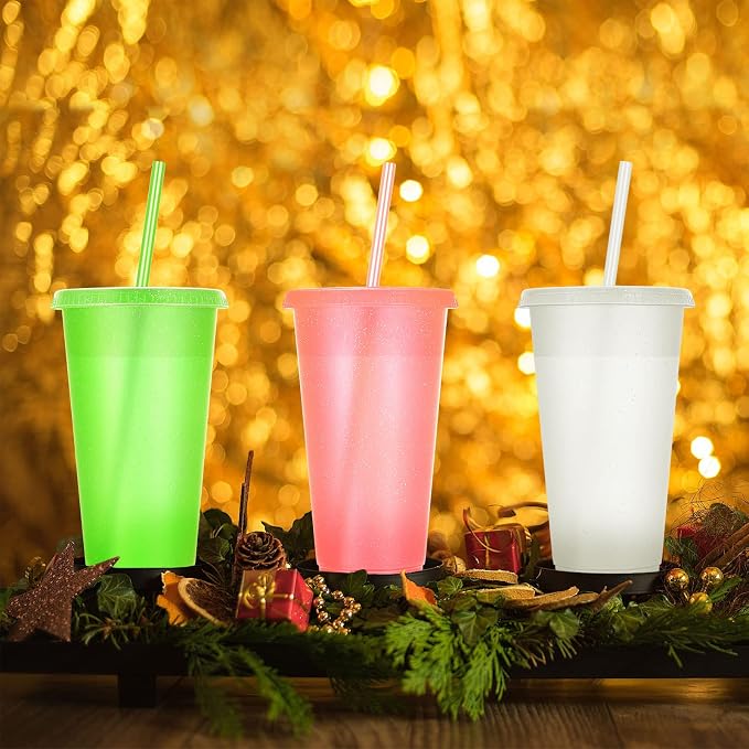 Honeydak 30 Pack Tumbler with Straw and Lid Bulk Cups - Image 6