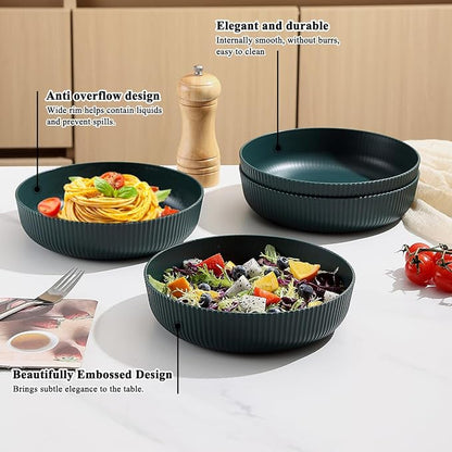 Kyraton Pasta Bowls Set of 4, 37oz Salad Bowls Soup Bowls Large Pasta Serving - Image 5