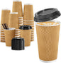SIUQ 90 Pack 16 oz Disposable Coffee Cups by SIUQ