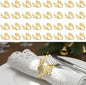 100 Pcs Gold Napkin Rings Bulk Delicate Napkin Holder for Dining Wedding Party Banquet Table Decroration Christmas and Daily Use