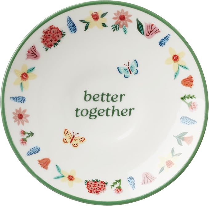 Oneida First Blooms Ring Dish, Jewelry Organizer | Butterfly and flower design - Image 2