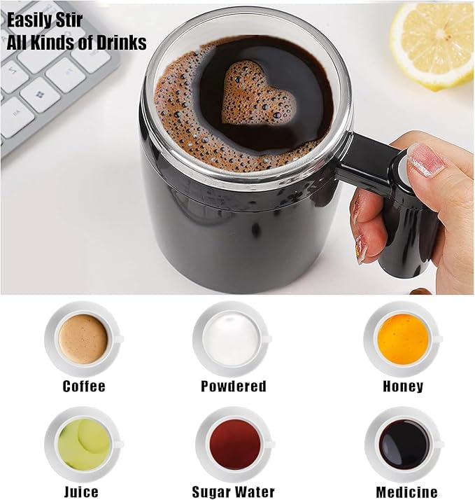 Self Stirring Mug, Rechargeable Auto Magnetic Coffee Mug - Image 5