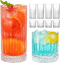 Ruckae Drinking Glasses Set of 8, 15 oz and 7 oz Kitchen Water Glass Cups Set by RUCKAE