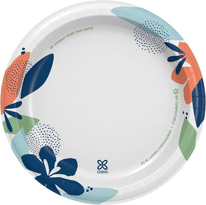 Dixie Medium Paper Plates, 8.5 Inch, 2X Stronger*, Microwave-Safe, Soak-Proof - Image 2