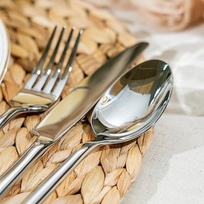 Alata Potter 60-Piece Forged Silverware Set Stainless Steel Flatware Set - Image 7