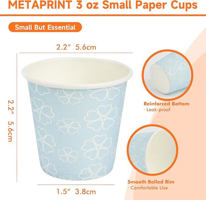 METAPRINT 600 Pack 3 oz Bathroom Cups, Disposable Paper Cups - Image 2