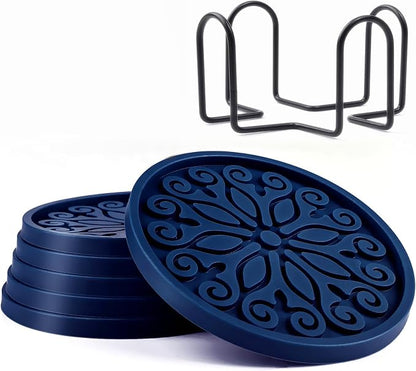 Coasters for Drinks, Resistant Reusable Silicone Coasters by Unknown