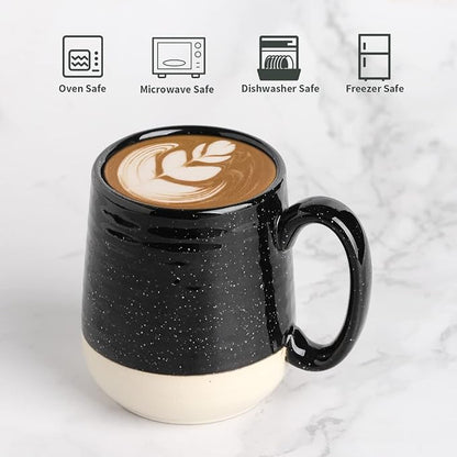 HASENSE Coffee Mugs Set of 4, 15 Ounce Ceramic Coffee Cups - Image 2