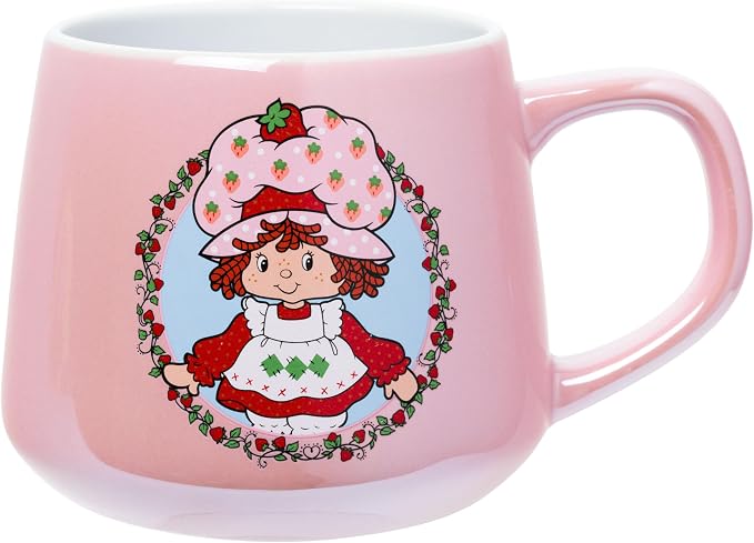 Silver Buffalo Strawberry Shortcake Frame, Reactive Glaze Pottery Mug, 18oz | by SilverBuffalo