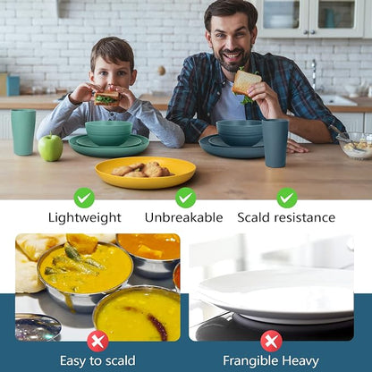 Teivio 32-Piece Plates and Bowls Sets - Image 4